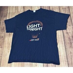 Leukemia & Lymphoma Society Light The Night T-shirt Navy Blue size XL? No Tag
